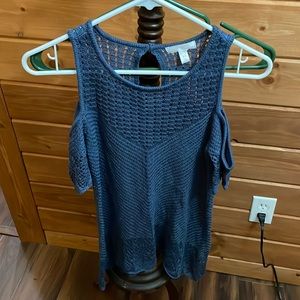 Cold shoulder LC sweater